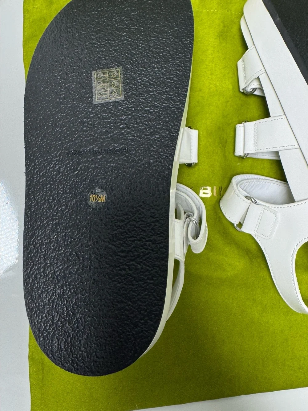 Tory Burch Kira Triple Strap Sandal Cloud Womens 10.5 NWT Box & Dustbag